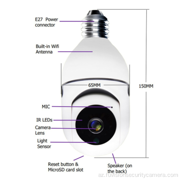 IP Bulb Wifi Simsiz Təhlükəsizlik Kamerası